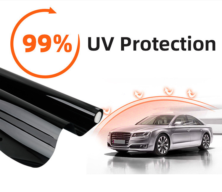 Zonnefilms voor auto's Nano-ceramische UV-curing venster glas tint film rol Groothandel 1 laag