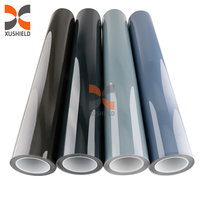 Smoky Black PPF 7.5mil Zelfherstellende TPU koplamp Tint Film Anti Small Scratches Protect TPU Car Lamp Tint Film