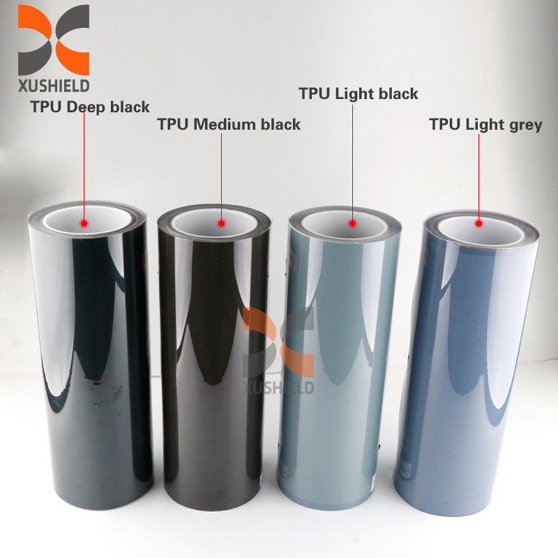Tpu Voertuig Voertuig koplamp Film Ppf Donker licht grijs Zwart 0,3m*15m Anti Scracth