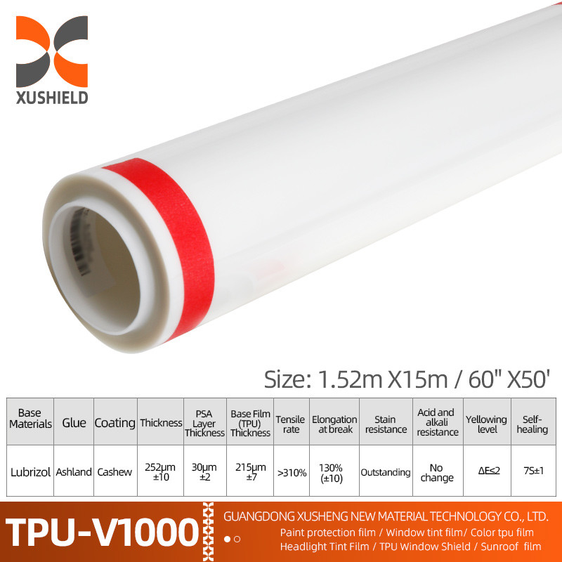 Tpu 1,52m*15m Transparent Ppf Verfbeschermingsfilm Voor Auto Ppf Film