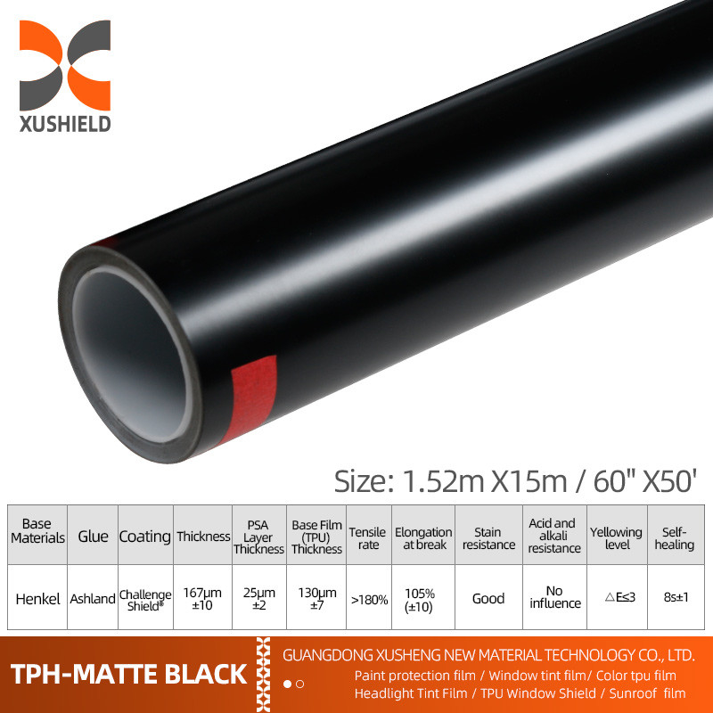 TPH 1.52*15M Hoogglanzende rol CLEAR Transparante kleefstof Auto Body Paint Bescherming Ppf Film Tph