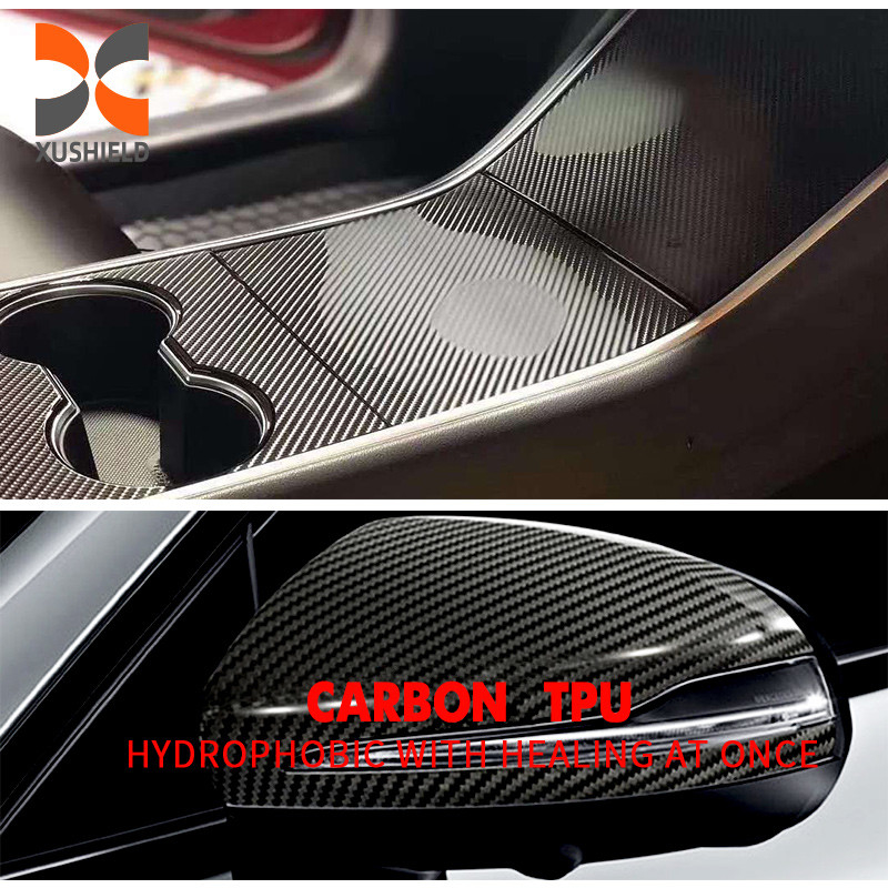TPU Carbon fiber Auto ppf proteccion koplamp tpu film auto verf beschermfilm tph pro gekleurde mat ppf zelfgenezing