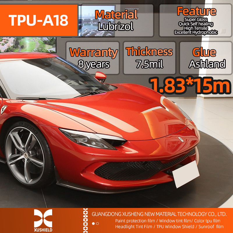 Afmeting 1.83*15m 71in*50ft Hydrophobicity Self Healing Roll Anti Scratch Wrap PPF TPU Car Protection Film