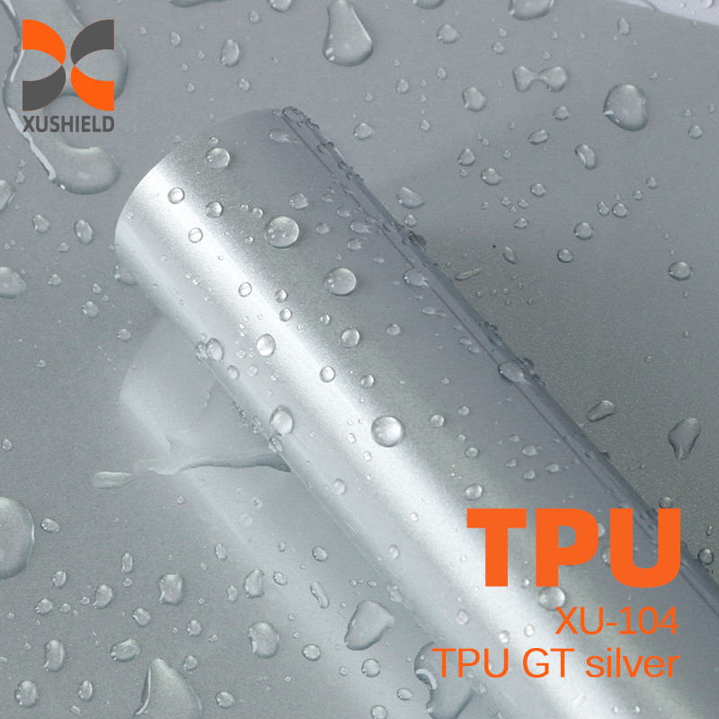TPU GT zilver 1.52*17m Super Glossy Auto wrap Anti-Scratch Zelfherstellende Transparante Verf TPU PPF Beschermingsfilm Roll Car Beschermingsfilm