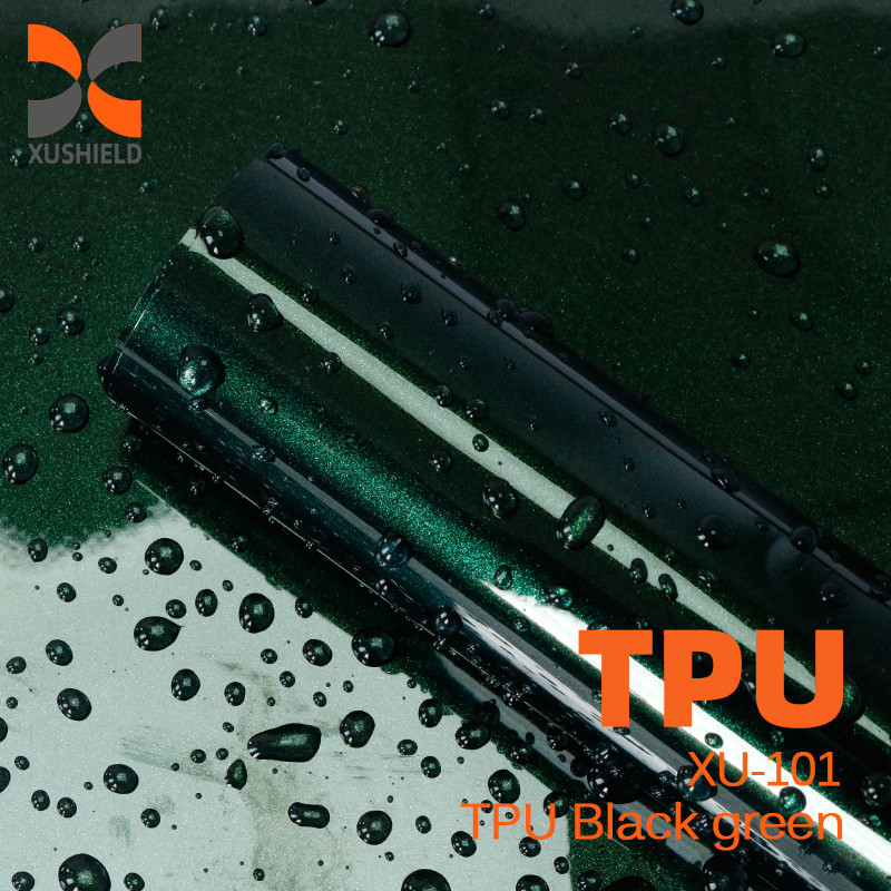 TPU Zwarte groene autofilms Kleurverandering PPF Vloeibare metaal Rood Auto 1.52*17m/rol Ppf Verfbeschermingsfilm Kleur PPF-film
