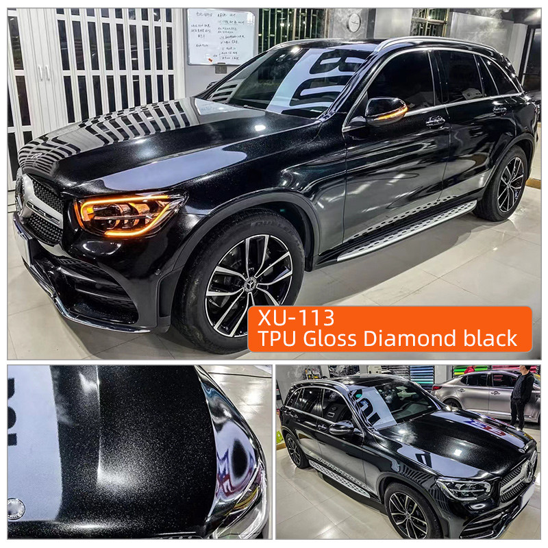 TPU Gloss Diamant zwart 5 Jaar Garantie 6 Mil Hoogwaardige Gloss Mat PPF TPU Zelfgenezende Auto Verf Beschermingsfilm