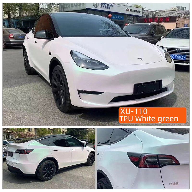 TPU Wit groen 1,52m*15m groen oranje grijs warmte zelfherstellend tpu PPF kleurverandering ppf auto anti-krab verf auto oppervlaktebeschermingsfilm