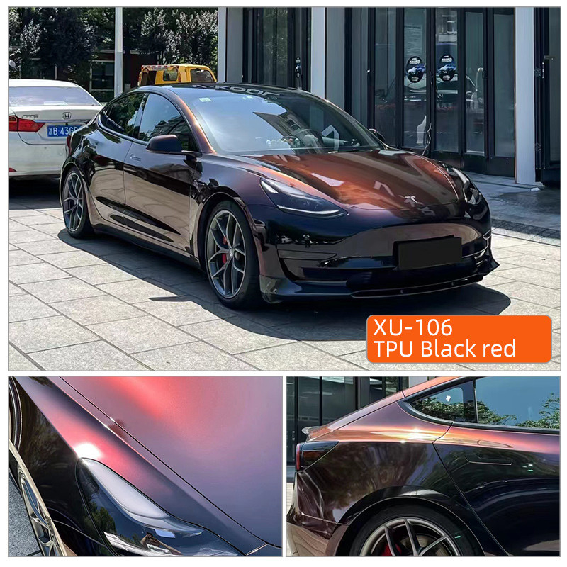 TPU Zwart rood 5 jaar garantie Warmte reparatie Gloss Anti-Kratten Niet-vergeelend Auto Wrap TPU TPH PPF Verfbeschermingsfilm