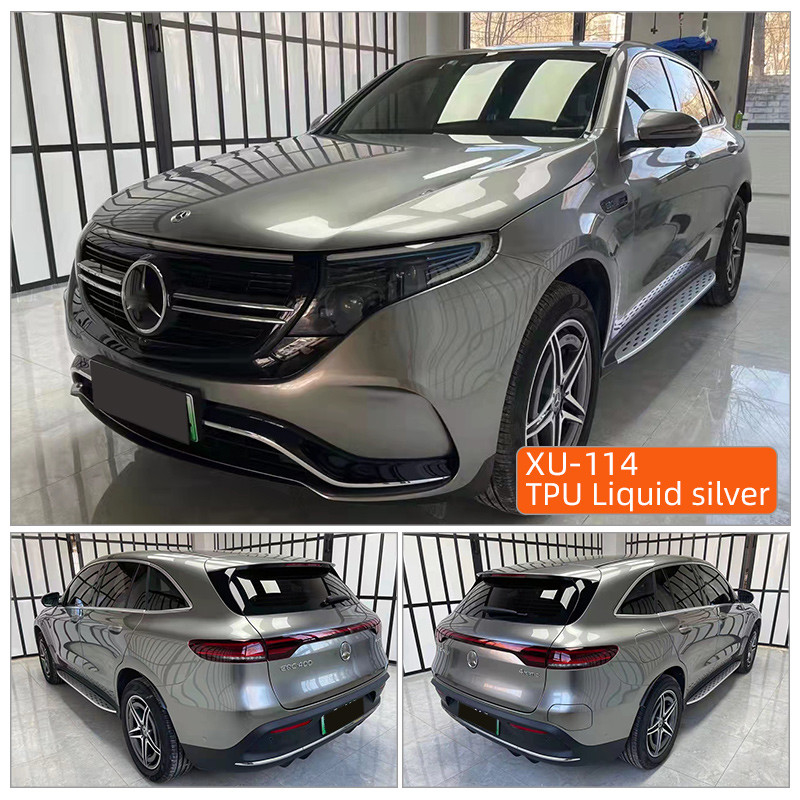 TPU Vloeibare zilver ppf film 7.5Mil 6.5 Mil Anti Scratch Heat Repair Duidelijke nano keramische verfbeschermingsfilm TPH TPU ppf voor auto