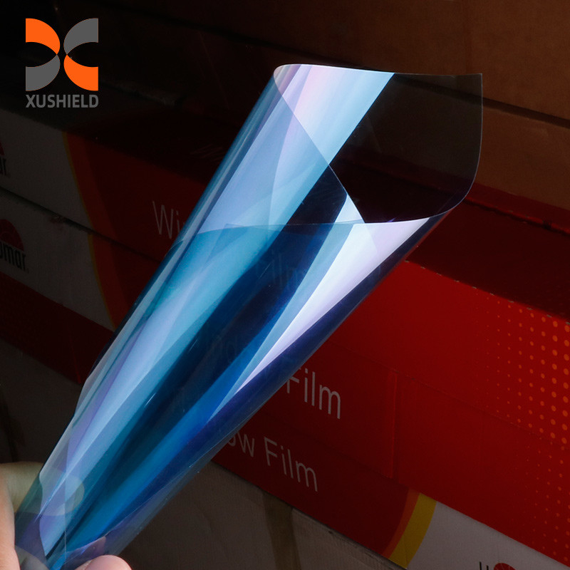 CH6099 Blauw Paarse Kameleon Tint 2 Mil Warmte krimpen Kleurveranderend Kameleon Venster Tint Film voor Autoverrasser