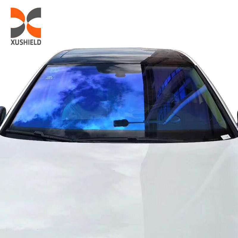 CH6099 Blauw Paarse Kameleon Tint 2 Mil Warmte krimpen Kleurveranderend Kameleon Venster Tint Film voor Autoverrasser