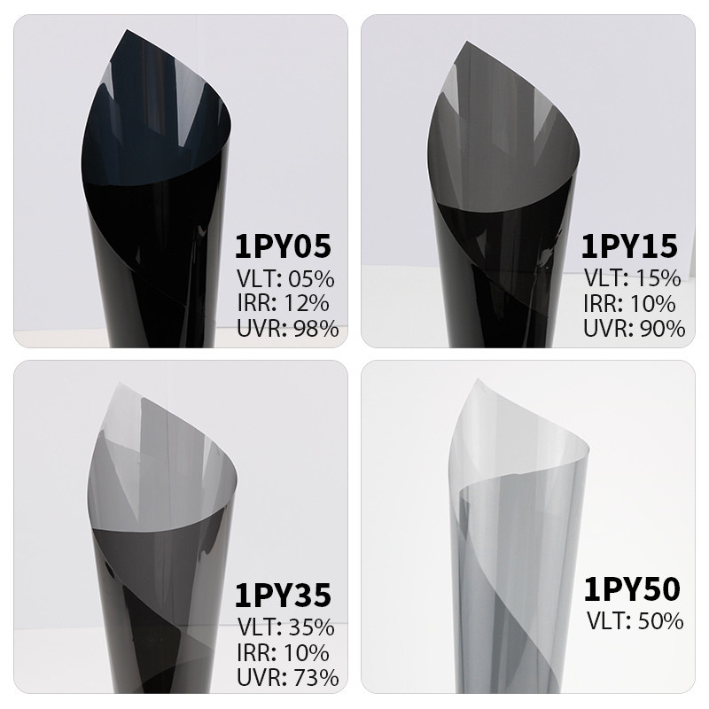1.52*30m UV PROOf Car Security 1 laag Carbon Roll Automotive Glass Window Zonne tint film