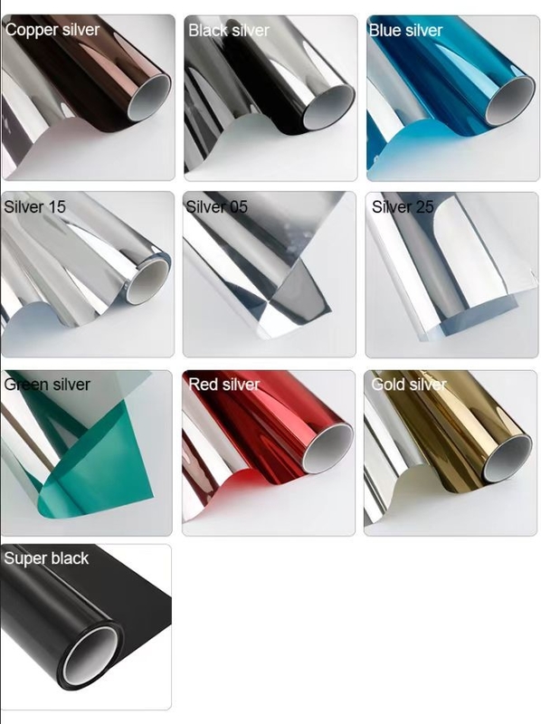 Privacy spiegel glasfilm One Way Vision zonne tint decoratieve gebouw vensterfilm