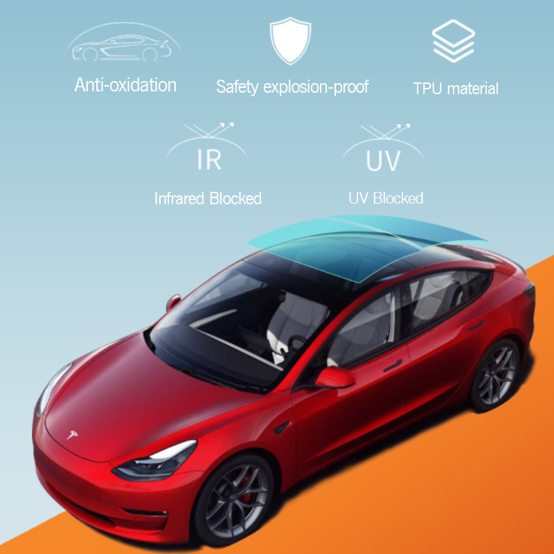 99% hitteafstoting UV-blokkerend licht Blauwe auto zonnescherm raamfilm TPU Panorama dakraam beschermfilm