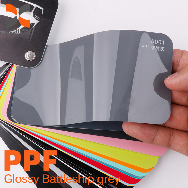 XUSHIELD kleur zelfherstellende verfbeschermingsfilms auto wrap vinyl glans zwart ppf tpu film Glossy Miami Blauw